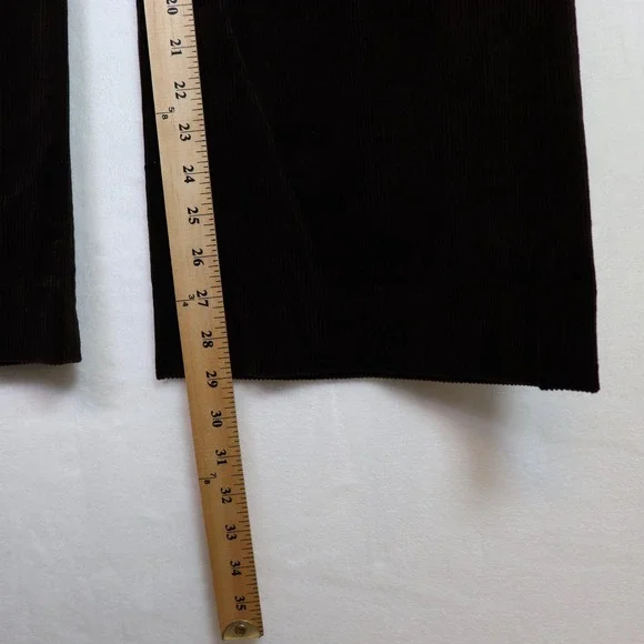 BANANA REPUBLIC Brown Corduroy Wide Leg Trousers 8 Petite - Picture 9 of 11